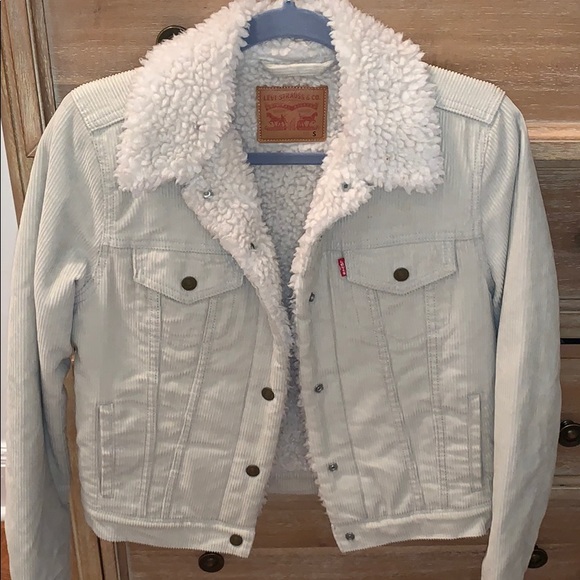 womens levi jacket with sherpa lining